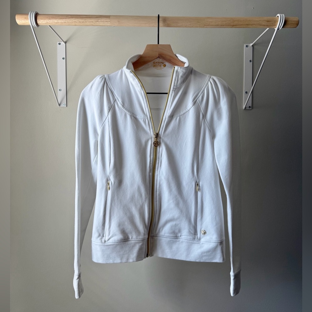 Lily Pulitzer White Luxletic Full Zip Jacket